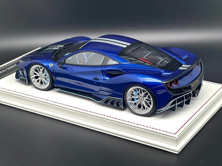 Ferrari F8 Tributo KEYVANY (Metallic Blue) [Davis & Giovanni] 1:18 scale