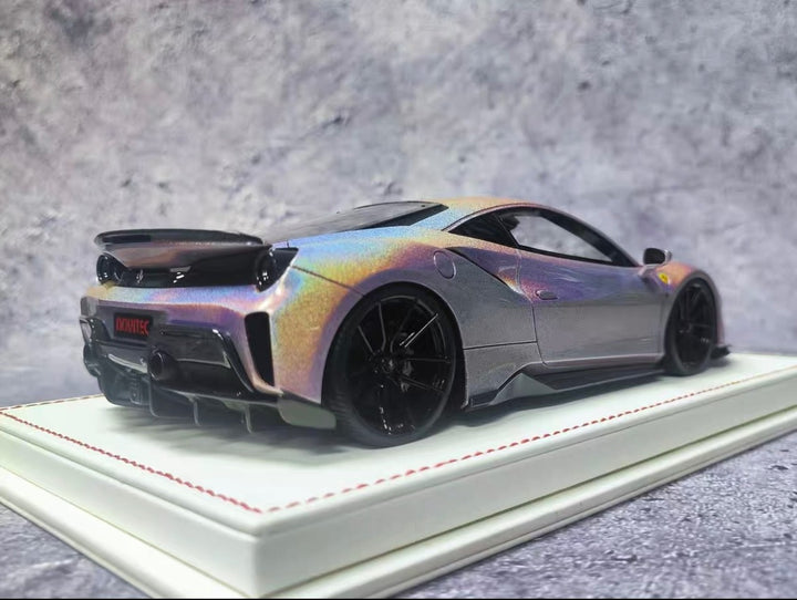 Ferrari 488 Pista NOVITEC (Fantasy Silver) [Davis & Giovanni] 1:18 scale