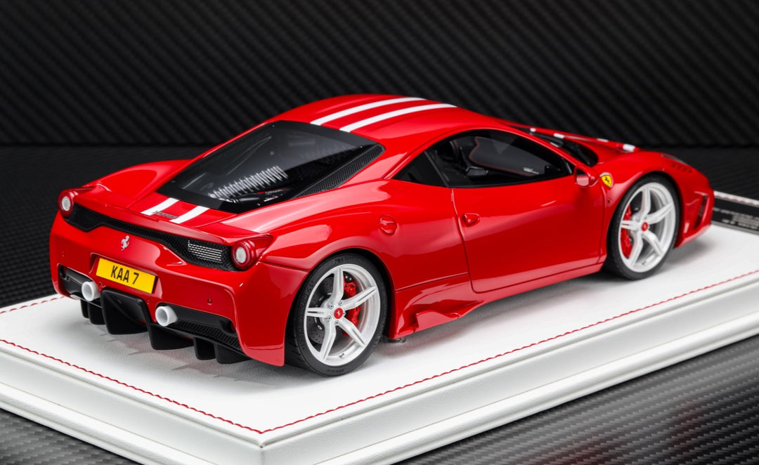 Ferrari 458 Speciale (Red/ White Stripes) [Davis & Giovanni] 1/18 scale