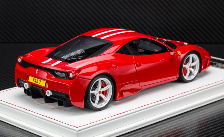 Ferrari 458 Speciale (Red/ White Stripes) [Davis & Giovanni] 1/18 scale