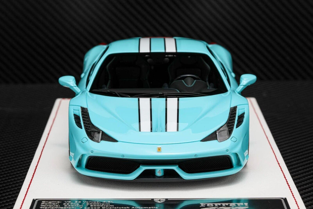Ferrari 458 Speciale (Baby Blue) [Davis & Giovanni] 1/18 scale