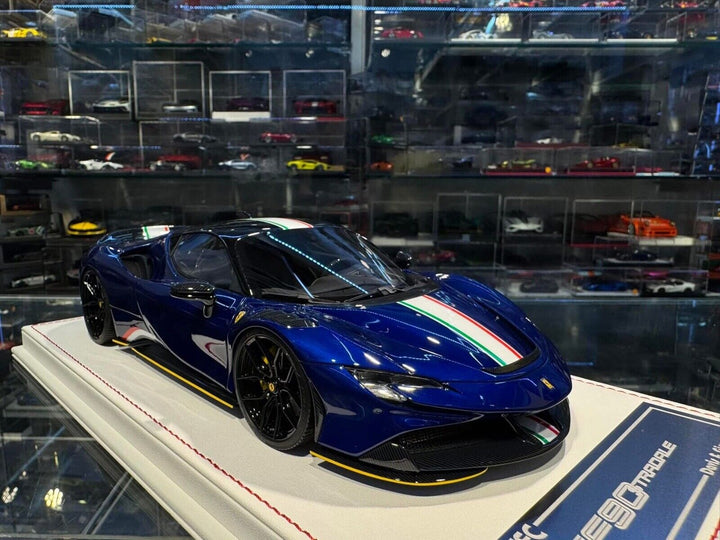 Ferrari SF90 Stradale NOVITEC (Metallic Blue) [Davis & Giovanni] 1/18 scale