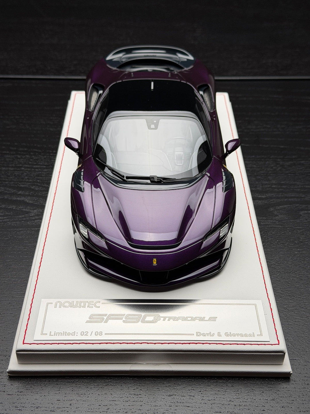 Ferrari SF90 Stradale NOVITEC (Dark Purple) [Davis & Giovanni] 1:18 scale