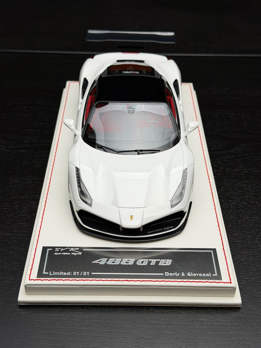 Ferrari 488 GTB SVR (White) [Davis & Giovanni] 1:18 scale - 1 OF 1