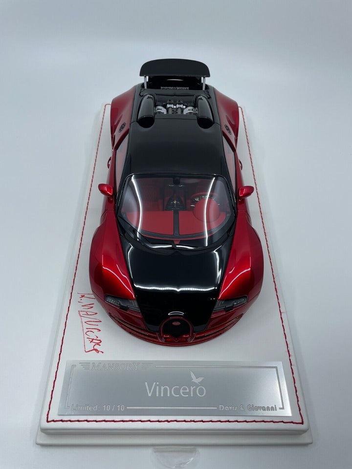 Bugatti Veyron Mansory "Vincero" (Red, SIGNED) [Davis & Giovanni] 1:18 scale