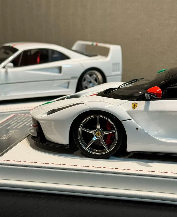 Ferrari LaFerrari (White/ Italy Flag Stripe) [Davis & Giovanni] 1/18 scale