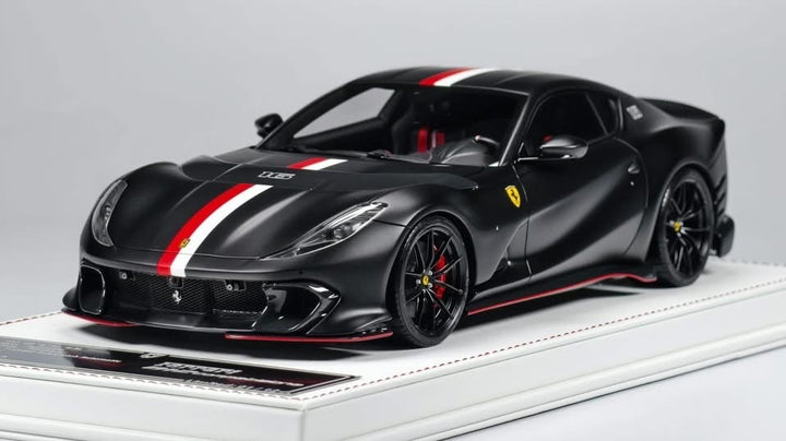 Ferrari 812 Competizione (Matte Black w/ stripe) [Davis & Giovanni] 1:18 scale