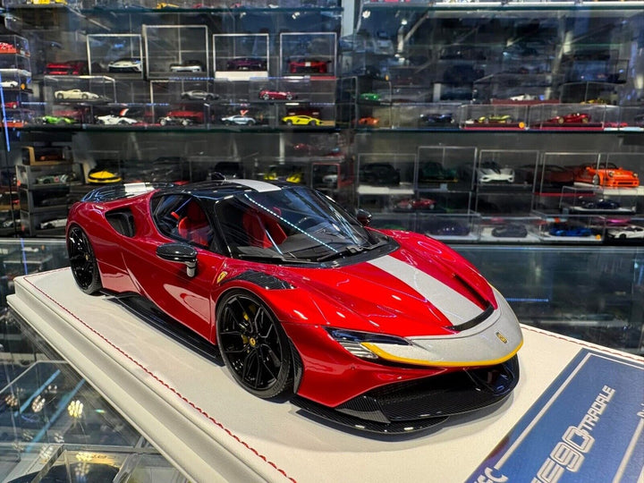 Ferrari SF90 Stradale NOVITEC (Metallic Red) [Davis & Giovanni] 1/18 scale