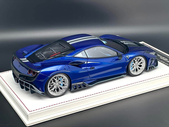 Ferrari F8 Tributo KEYVANY (Metallic Blue) [Davis & Giovanni] 1:18 scale
