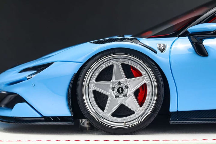 Ferrari SF90 Stradale NOVITEC (Baby Blue) [Davis & Giovanni] 1:18 scale