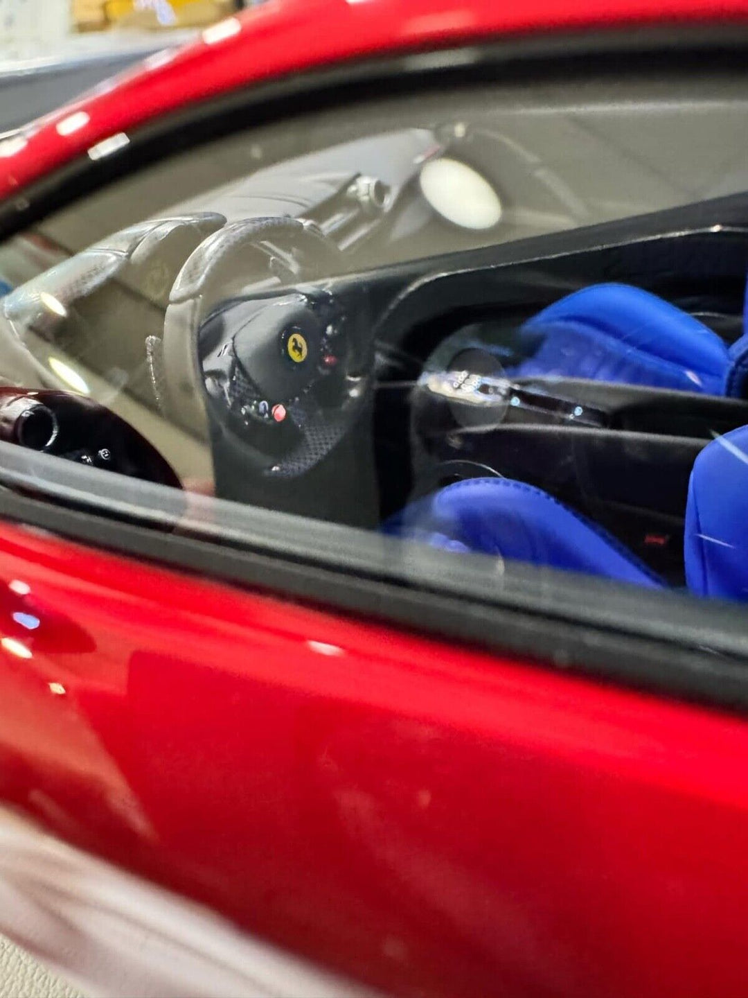 Ferrari 812 Competizione (Candy Red/ Blue Stripe) [Davis & Giovanni] 1:18 scale