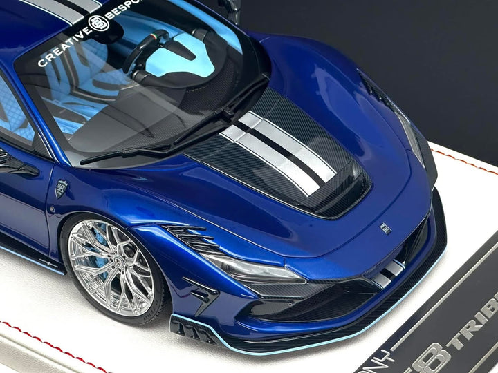 Ferrari F8 Tributo KEYVANY (Metallic Blue) [Davis & Giovanni] 1:18 scale