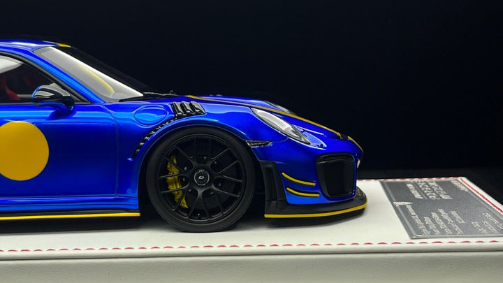 Porsche 911 GT2RS MR (Blue/ Yellow) [Davis & Giovanni] 1/18 scale - 1 OF 1