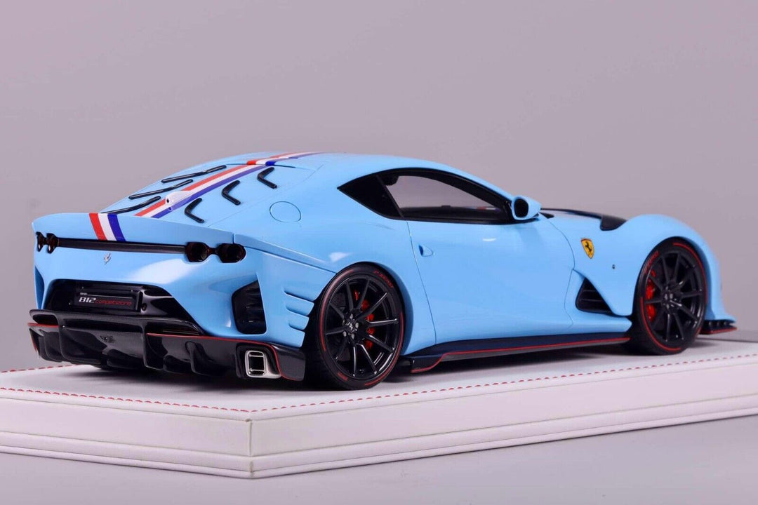 Ferrari 812 Competizione (Baby  Blue) [Davis & Giovanni] 1/18 scale