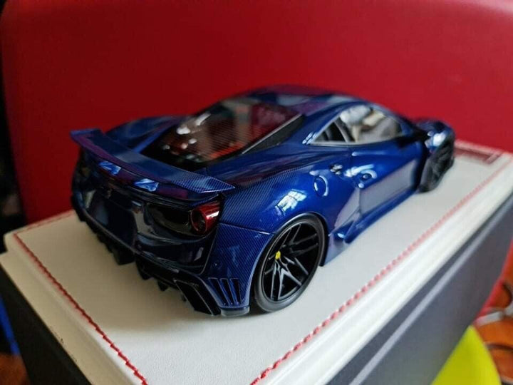 Ferrari 488 GTB N-LARGO NOVITEC (Blue Carbon) [Davis & Giovanni] 1/18 scale