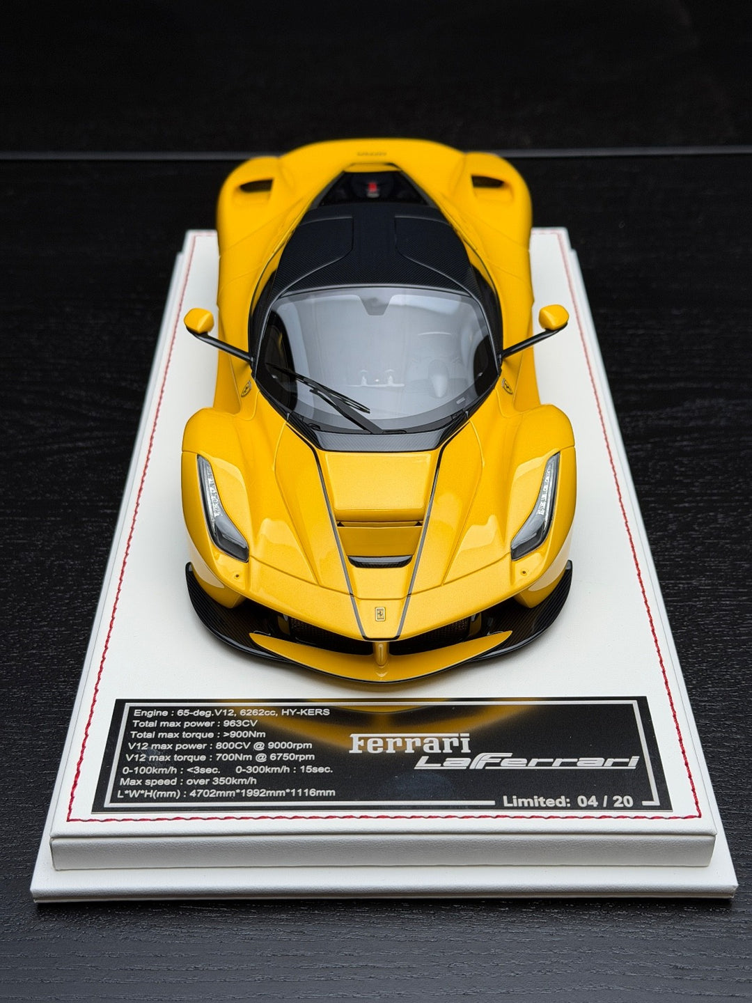 Ferrari LaFerrari (Yellow, Silver Rims) [Davis & Giovanni] 1/18 scale