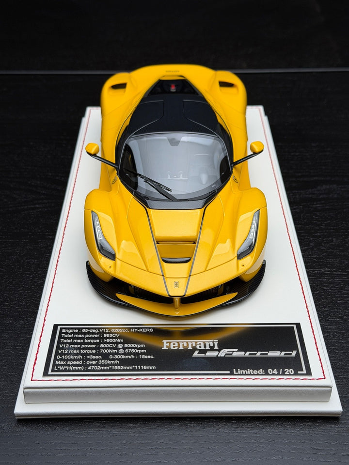 Ferrari LaFerrari (Yellow, Silver Rims) [Davis & Giovanni] 1/18 scale