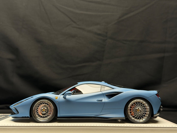 Ferrari F8 Tributo NOVITEC (Matte Blue) [Davis & Giovanni] 1:18 scale - 1 OF 1