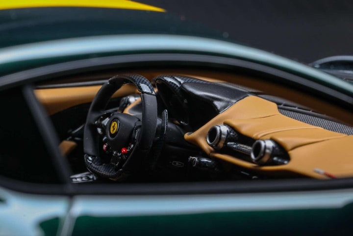 Ferrari 812 Competizione (Metallic Green/yellow ) [Davis & Giovanni] 1:18 scale