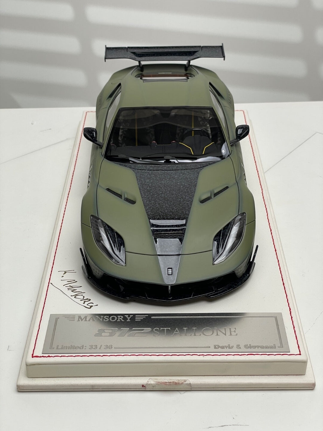 Ferrari 812 Stallone Mansory (Matt Green, Signed) [Davis & Giovanni] 1/18 scale