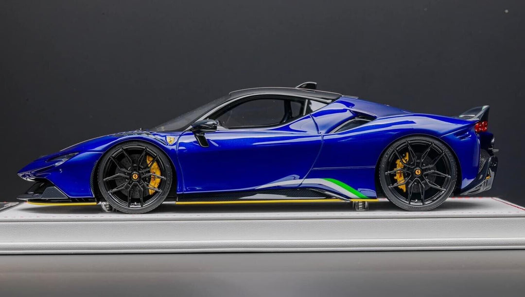 Ferrari SF90 Stradale (Blue Metallic Italian Flag) [Davis & Giovanni] 1/18 scale