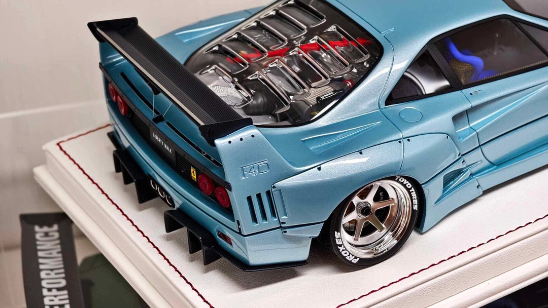 Ferrari F40 LBWK (Metallic Light Blue) [Davis & Giovanni] 1:18 scale