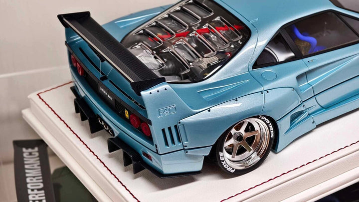 Ferrari F40 LBWK (Metallic Light Blue) [Davis & Giovanni] 1:18 scale