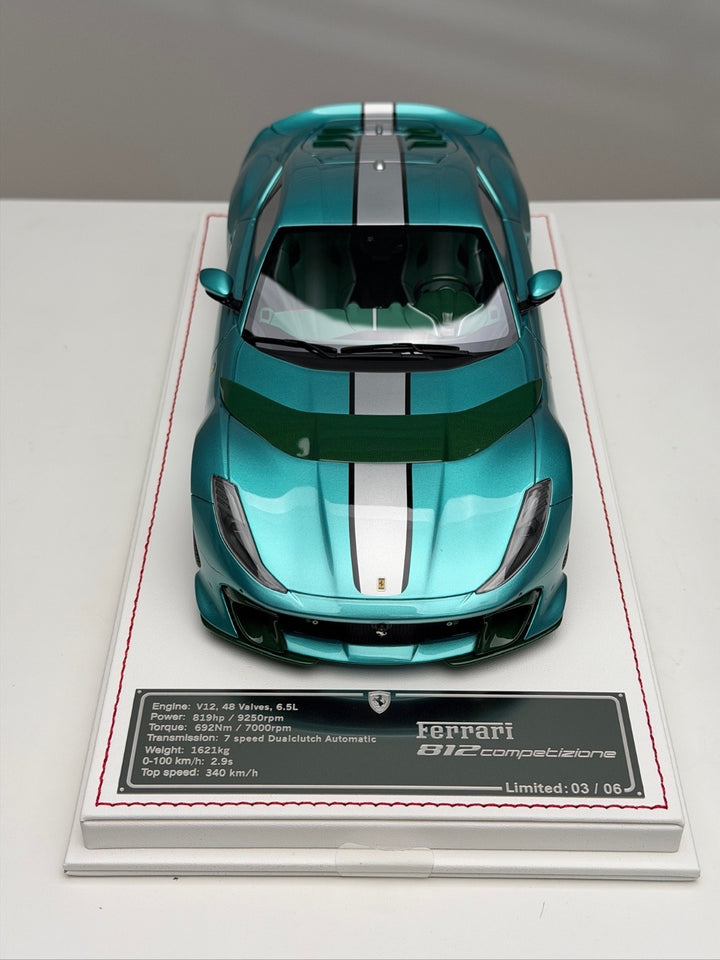 Ferrari 812 Competizione (Metallic Blue/ Silver) [Davis & Giovanni] 1:18 scale