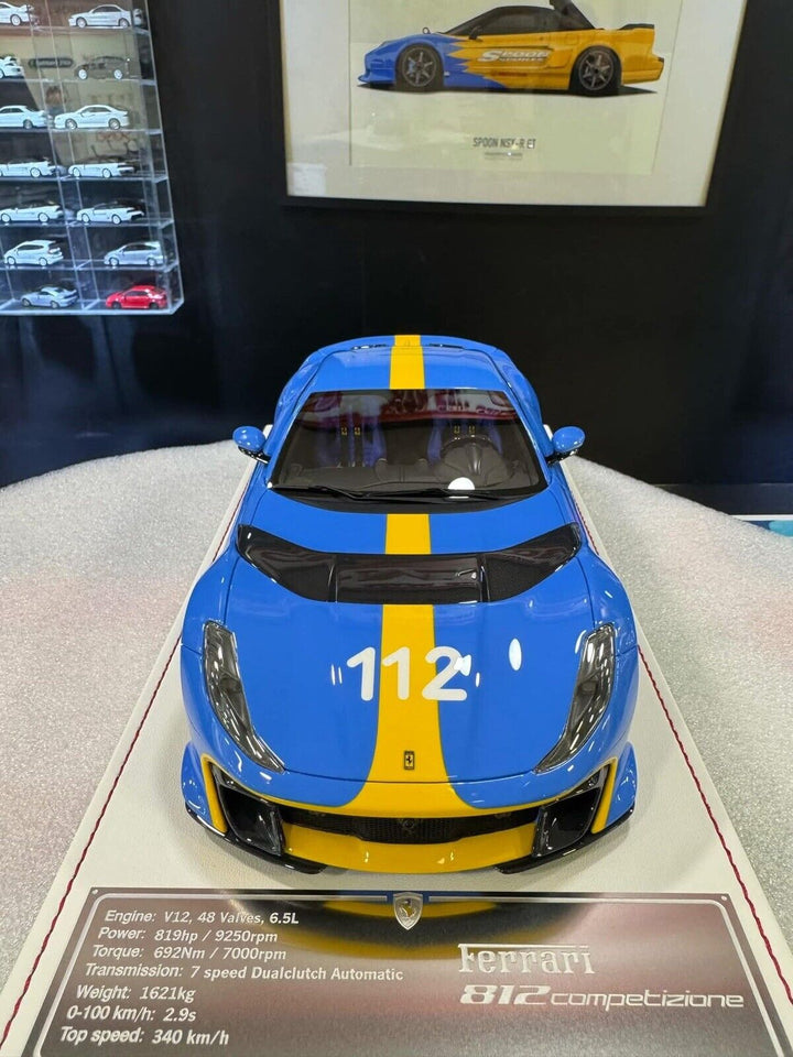 Ferrari 812 Competizione NOVITEC (Blue) [Davis & Giovanni] 1/18 scale 112 RARE