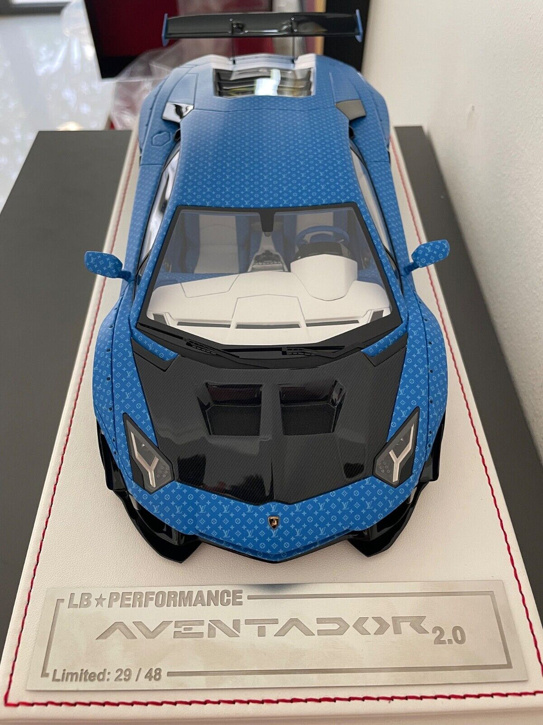 Lamborghini Aventador 2.0 LBWK (Blue LV Monogram) [Davis & Giovanni] 1/18 scale
