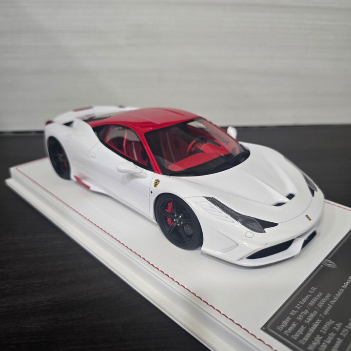 Ferrari 458 Speciale (White/ Red) [Davis & Giovanni] 1:18 scale