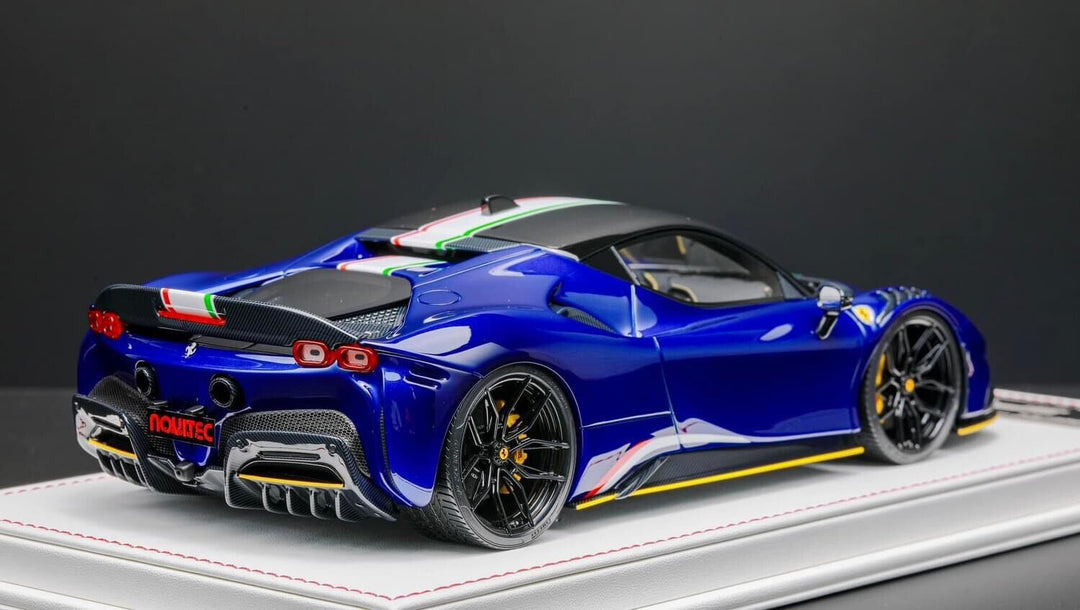 Ferrari SF90 Stradale (Blue Metallic Italian Flag) [Davis & Giovanni] 1/18 scale