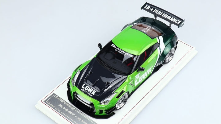 Nissan GTR R-35 Type 2 LBWK (Gloss Green) [Davis & Giovanni] 1/18 scale