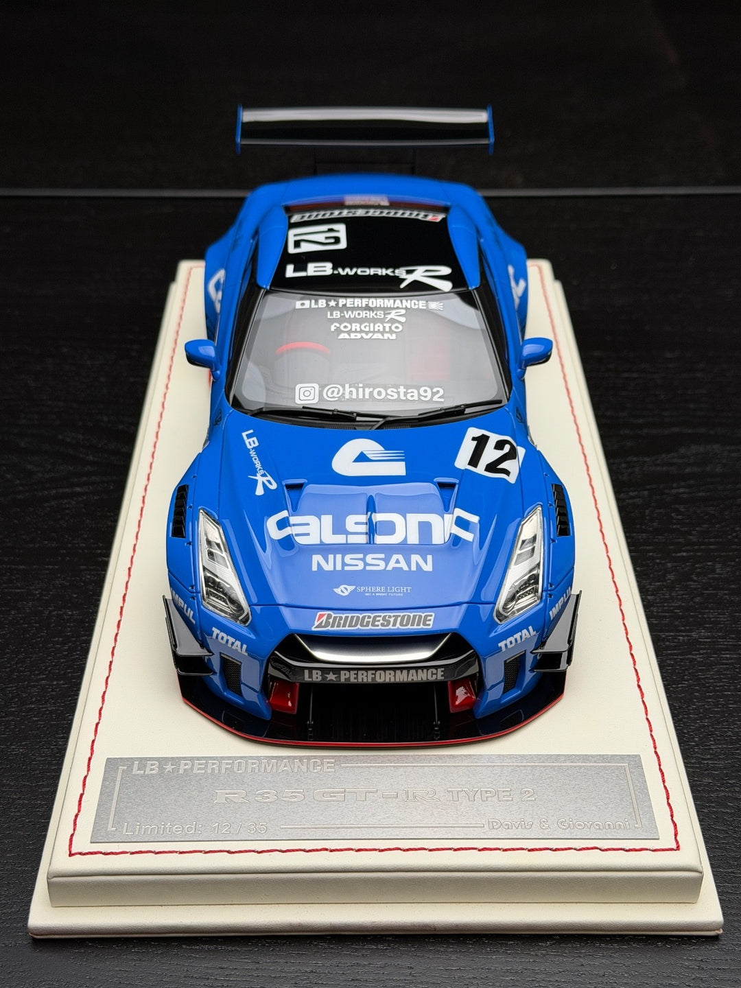 Nissan GT-R Type 2 LBWK (Blue/ CALSONIC Decals) [Davis & Giovanni] 1/18 scale