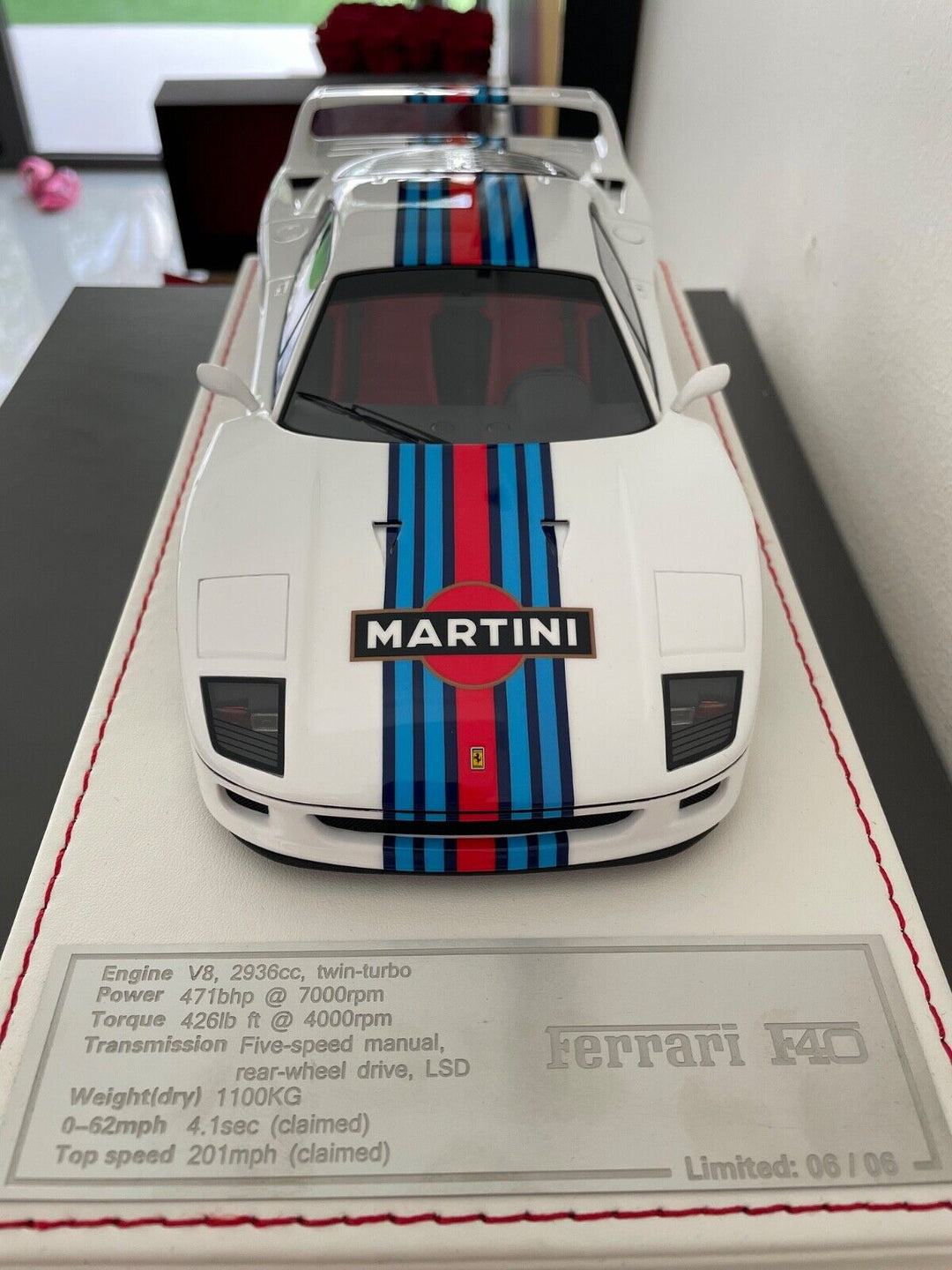 Ferrari F40 (White, Martini) [Davis & Giovanni] 1/18 scale