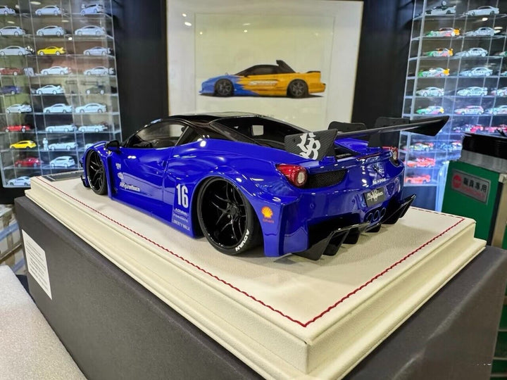 Ferrari 458 GT LBWK (Blue) [Davis & Giovanni] 1:18 scale