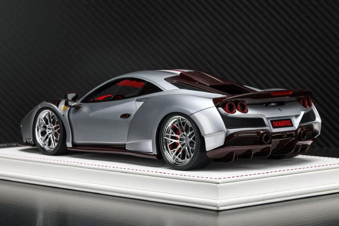 Ferrari F8 Tributo N-LARGO NOVITEC (Silver) [Davis & Giovanni] 1/18 scale