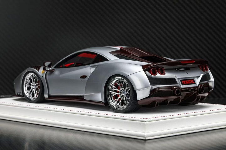 Ferrari F8 Tributo N-LARGO NOVITEC (Silver) [Davis & Giovanni] 1/18 scale