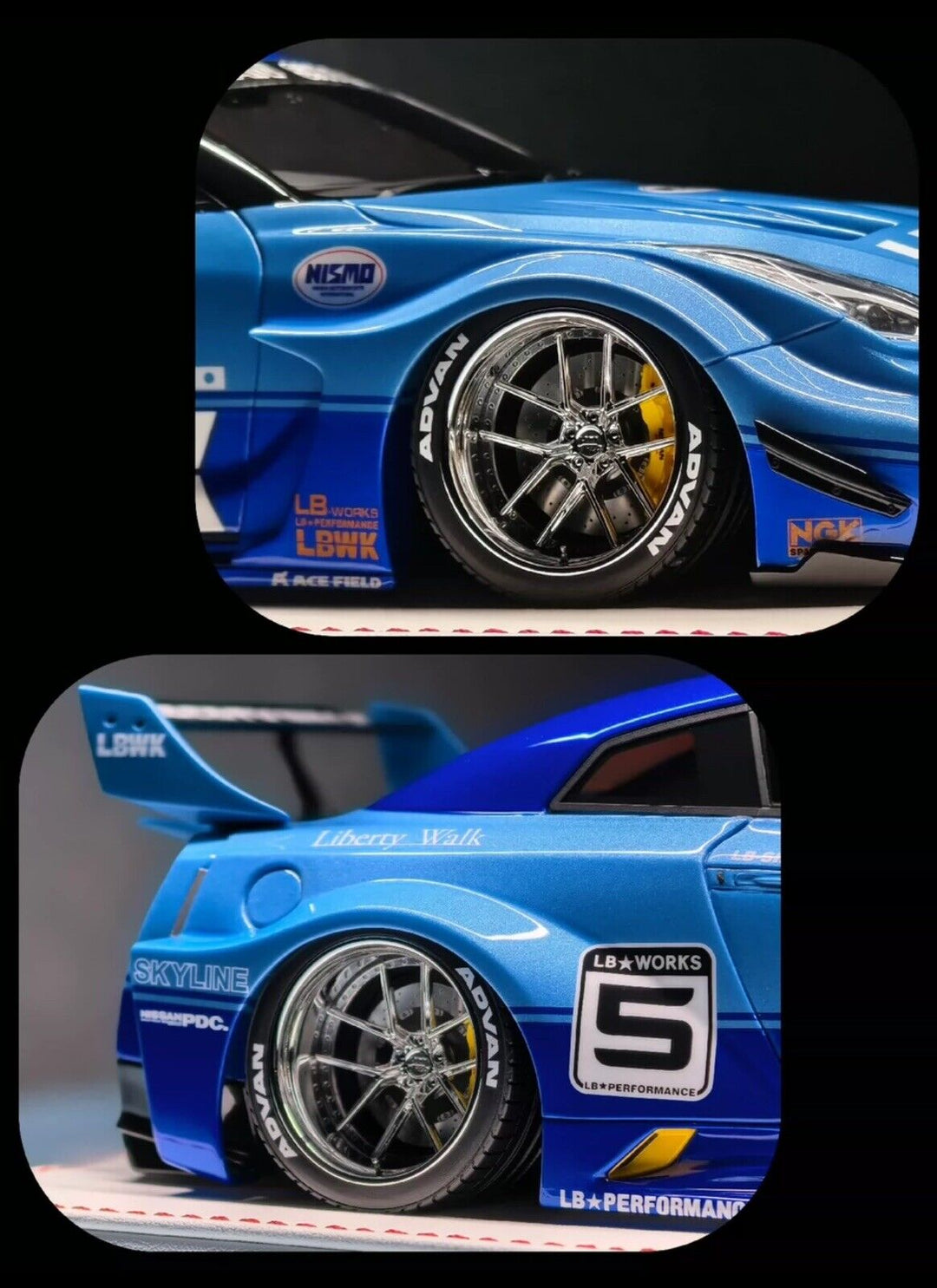 Nissan R35 GT-RR (Blue) [Davis & Giovanni] 1/18 scale LTD 6