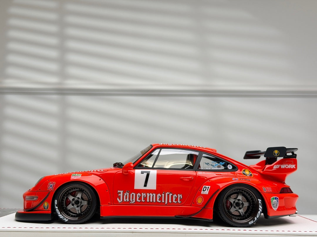 Porsche 911 993 RWB (Jagermeister Orange) [Davis & Giovanni] 1/18 scale