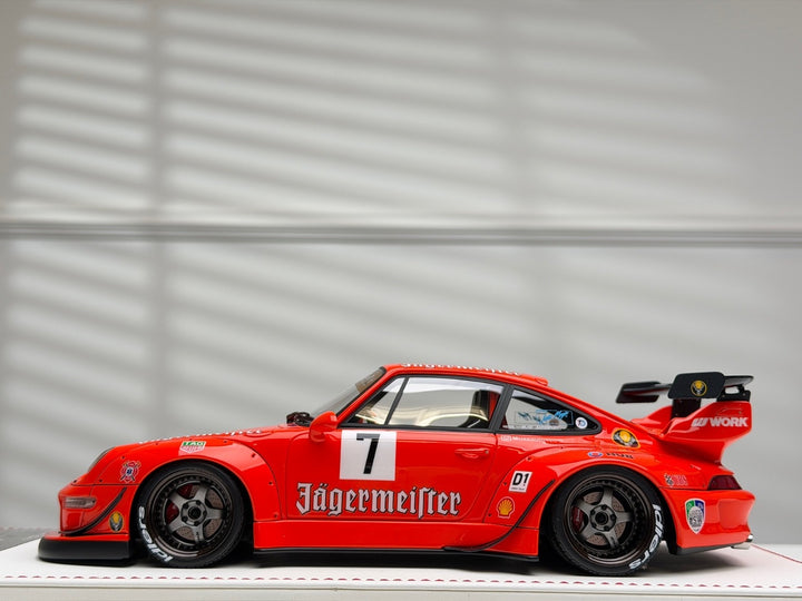 Porsche 911 993 RWB (Jagermeister Orange) [Davis & Giovanni] 1/18 scale