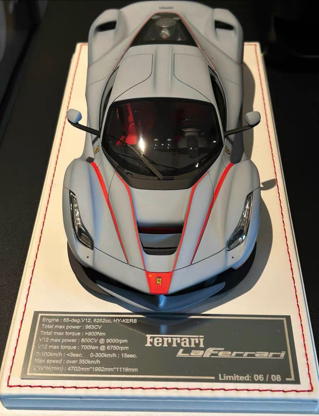 Ferrari LaFerrari (Matte Military Gray/ China) [Davis & Giovanni] 1:18 scale