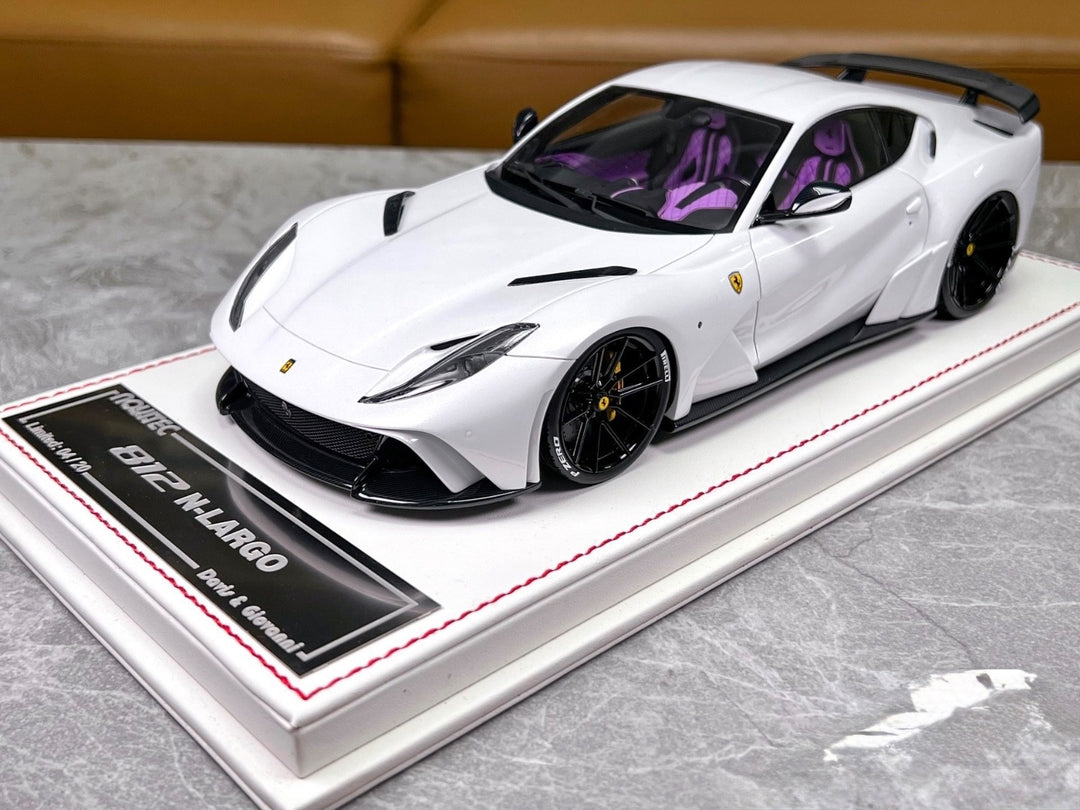 Ferrari 812 N-LARGO NOVITEC (White/ Purple int.) [Davis & Giovanni] 1:18 scale