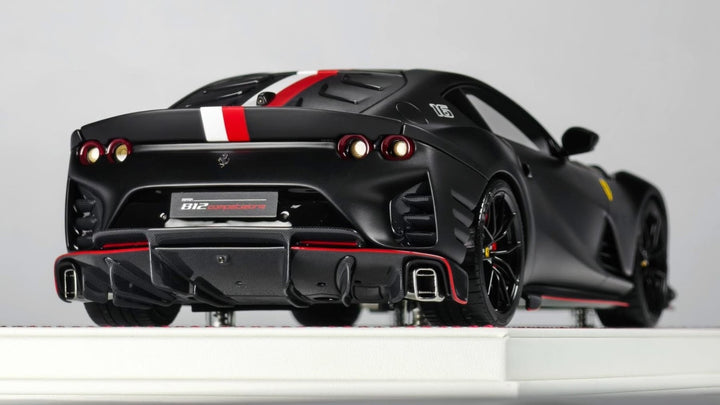 Ferrari 812 Competizione (Matte Black w/ stripe) [Davis & Giovanni] 1:18 scale