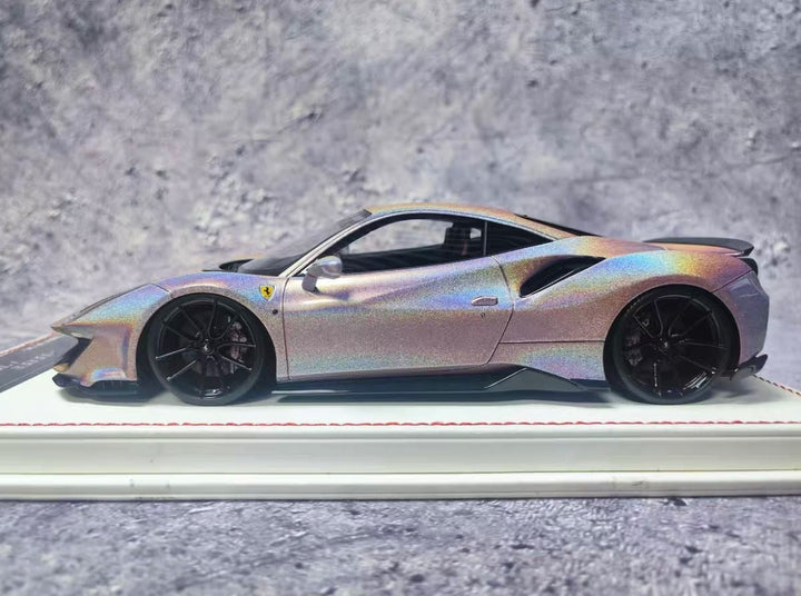 Ferrari 488 Pista NOVITEC (Fantasy Silver) [Davis & Giovanni] 1:18 scale