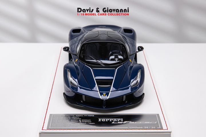 Ferrari LaFerrari (Blue Carbon Fiber) [Davis & Giovanni] 1/18 scale