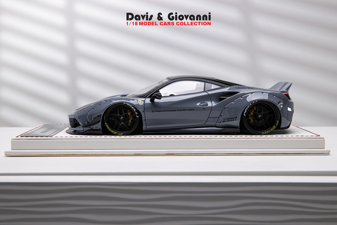 Ferrari 488 GTB LBWK (Gloss Dark Gray) [Davis & Giovanni] 1/18 scale