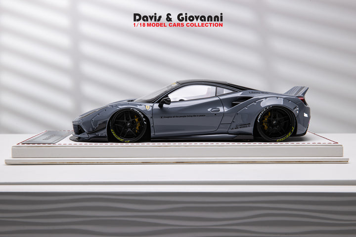Ferrari 488 GTB LBWK (Gloss Dark Gray) [Davis & Giovanni] 1/18 scale