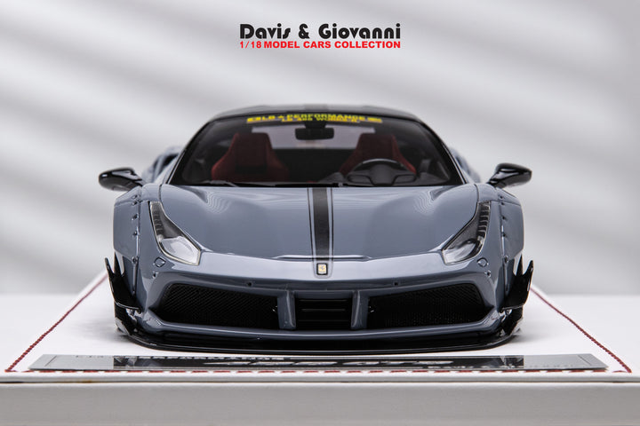 Ferrari 488 GTB LBWK (Gloss Dark Gray) [Davis & Giovanni] 1/18 scale