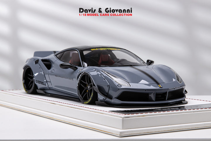 Ferrari 488 GTB LBWK (Gloss Dark Gray) [Davis & Giovanni] 1/18 scale